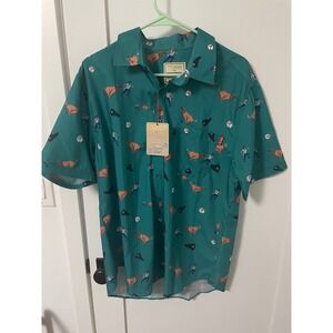 RSVLTS The Sandlot Dare Mighty Things Short Sleeve Button Up Shirt Mens Large